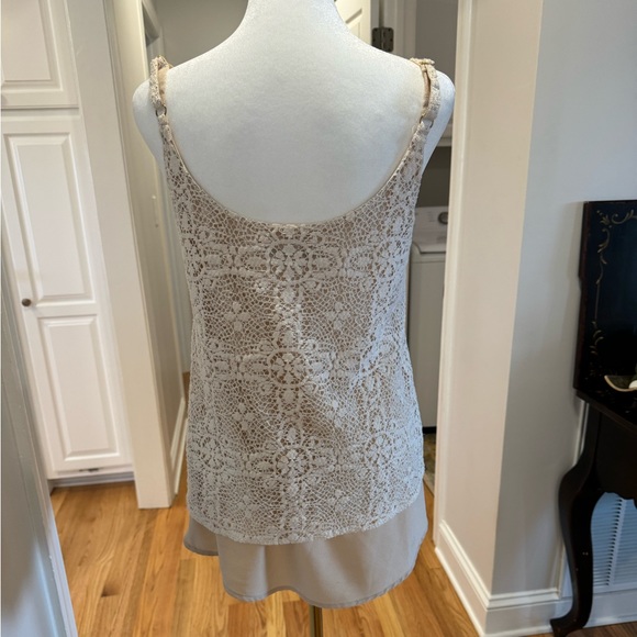 Cabi Cream Crochet Lace Tank Top - Picture 7 of 11